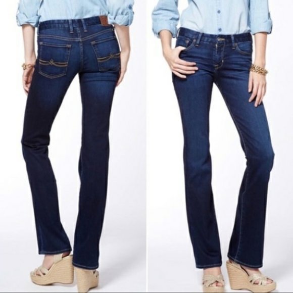 Lucky Brand Denim - LUCKY BRAND The Sweet Jean Bootcut Jeans, Dark Blue Denim Boho Casual, 2